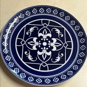 Blue and White Decorative Plate